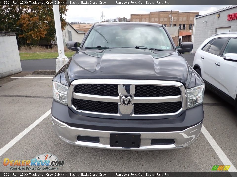 2014 Ram 1500 Tradesman Crew Cab 4x4 Black / Black/Diesel Gray Photo #2