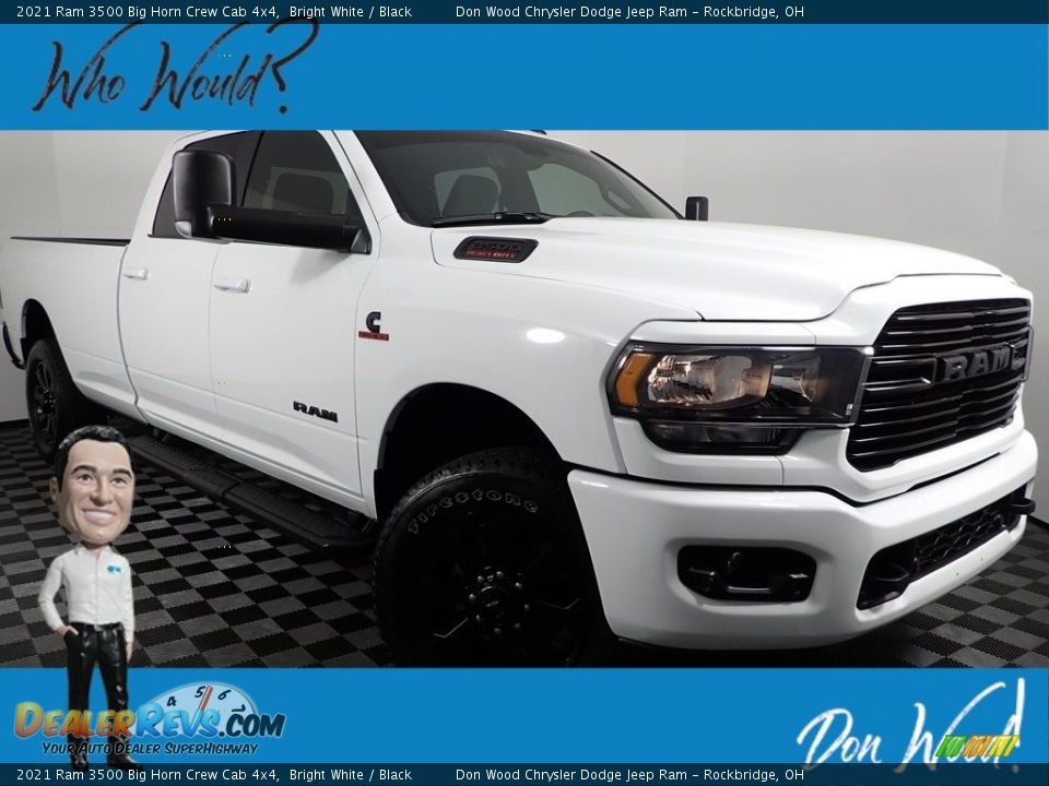 2021 Ram 3500 Big Horn Crew Cab 4x4 Bright White / Black Photo #1