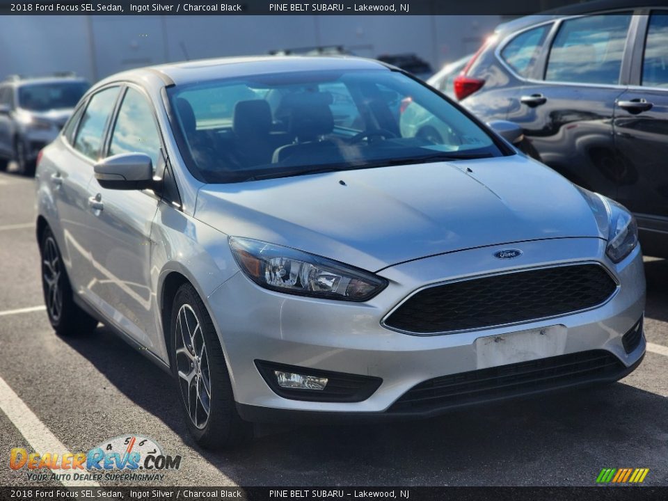 2018 Ford Focus SEL Sedan Ingot Silver / Charcoal Black Photo #4