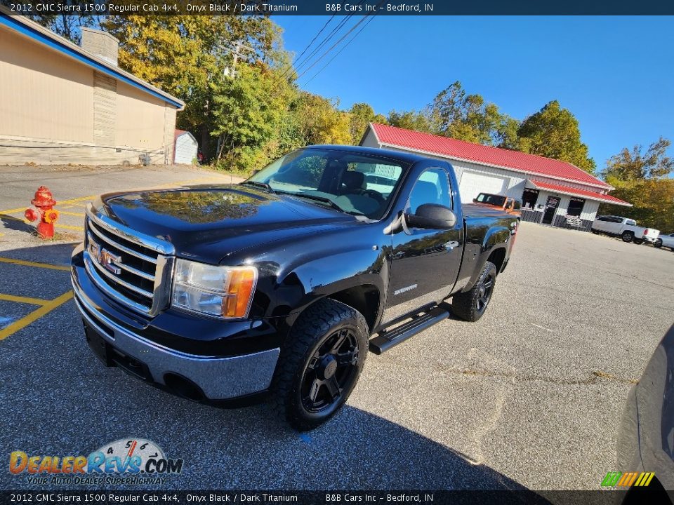 2012 GMC Sierra 1500 Regular Cab 4x4 Onyx Black / Dark Titanium Photo #2