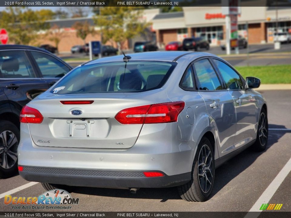 2018 Ford Focus SEL Sedan Ingot Silver / Charcoal Black Photo #6