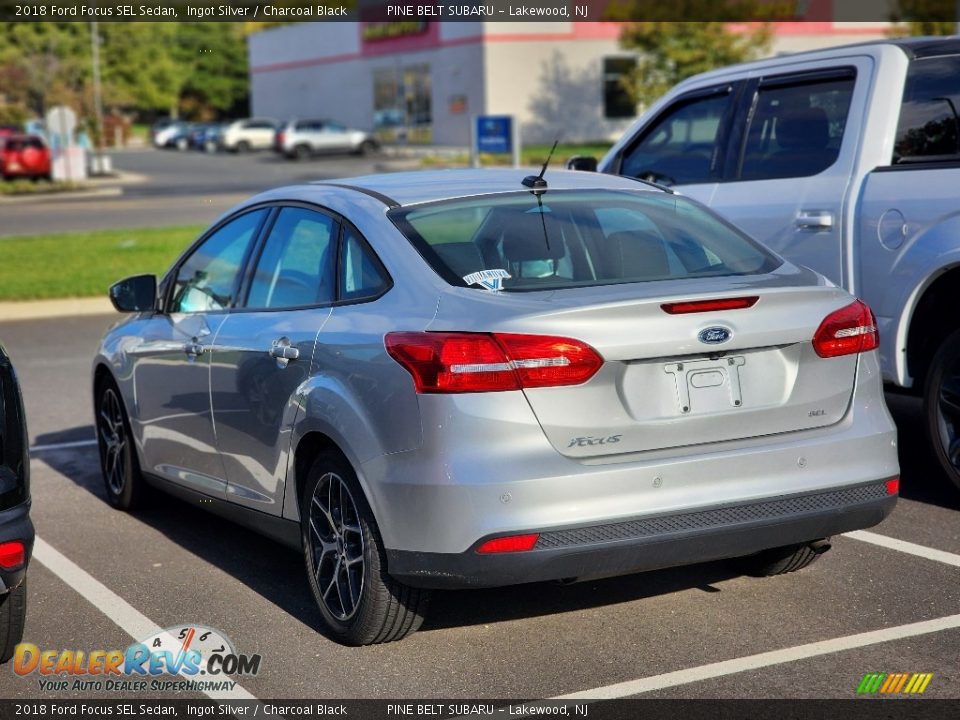 2018 Ford Focus SEL Sedan Ingot Silver / Charcoal Black Photo #8