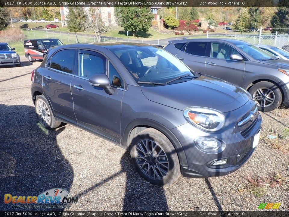 2017 Fiat 500X Lounge AWD Grigio Graphite (Graphite Grey) / Testa Di Moro/Grigio (Dark Brown/Gray) Photo #2