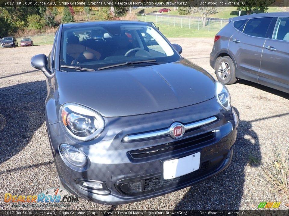 2017 Fiat 500X Lounge AWD Grigio Graphite (Graphite Grey) / Testa Di Moro/Grigio (Dark Brown/Gray) Photo #3