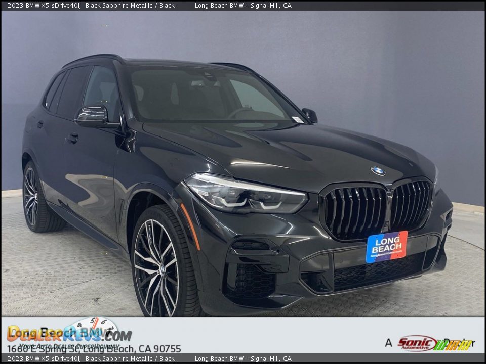 2023 BMW X5 sDrive40i Black Sapphire Metallic / Black Photo #1