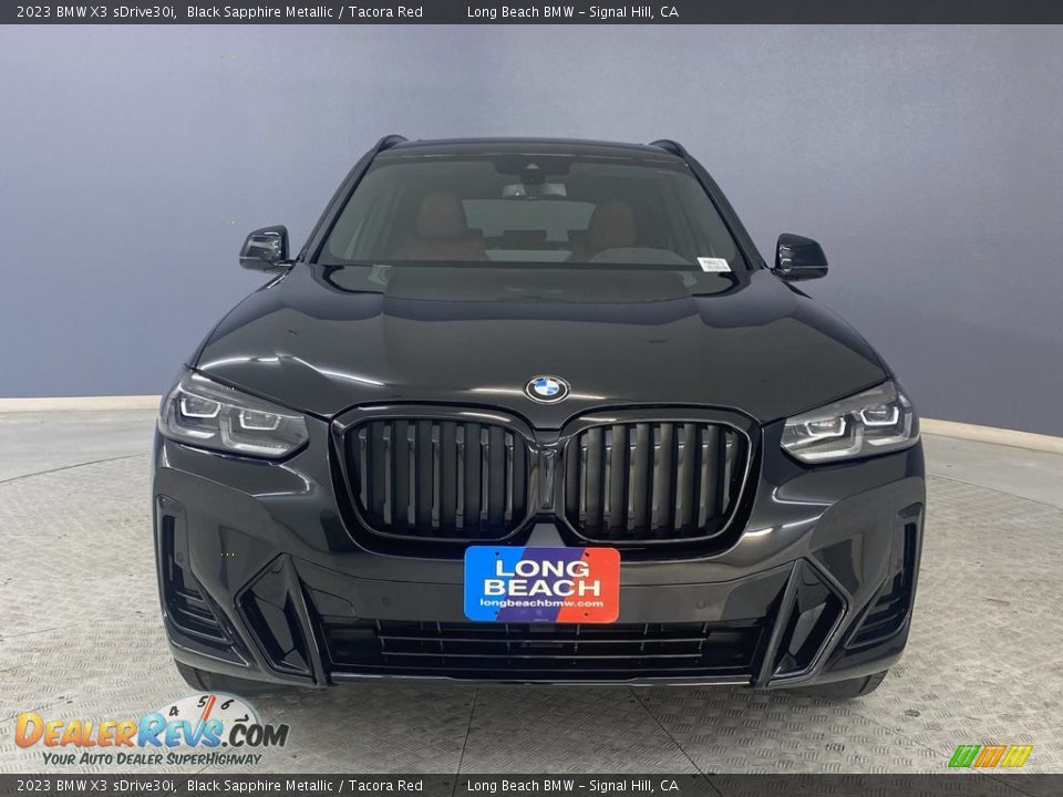 2023 BMW X3 sDrive30i Black Sapphire Metallic / Tacora Red Photo #2