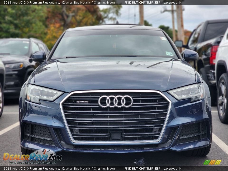 2018 Audi A3 2.0 Premium Plus quattro Cosmos Blue Metallic / Chestnut Brown Photo #3