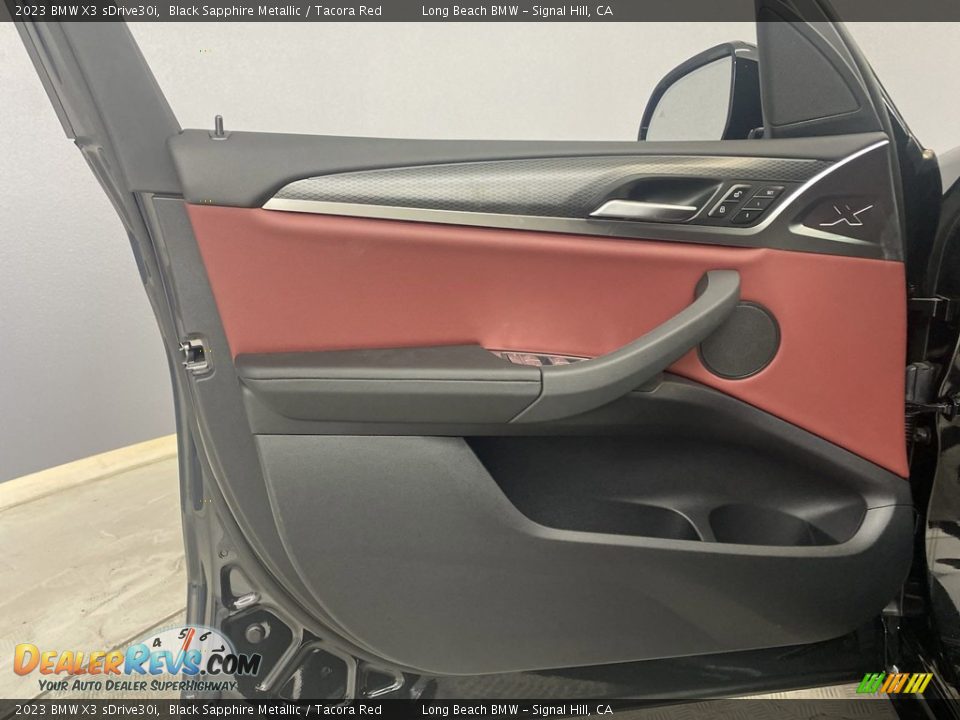 2023 BMW X3 sDrive30i Black Sapphire Metallic / Tacora Red Photo #10