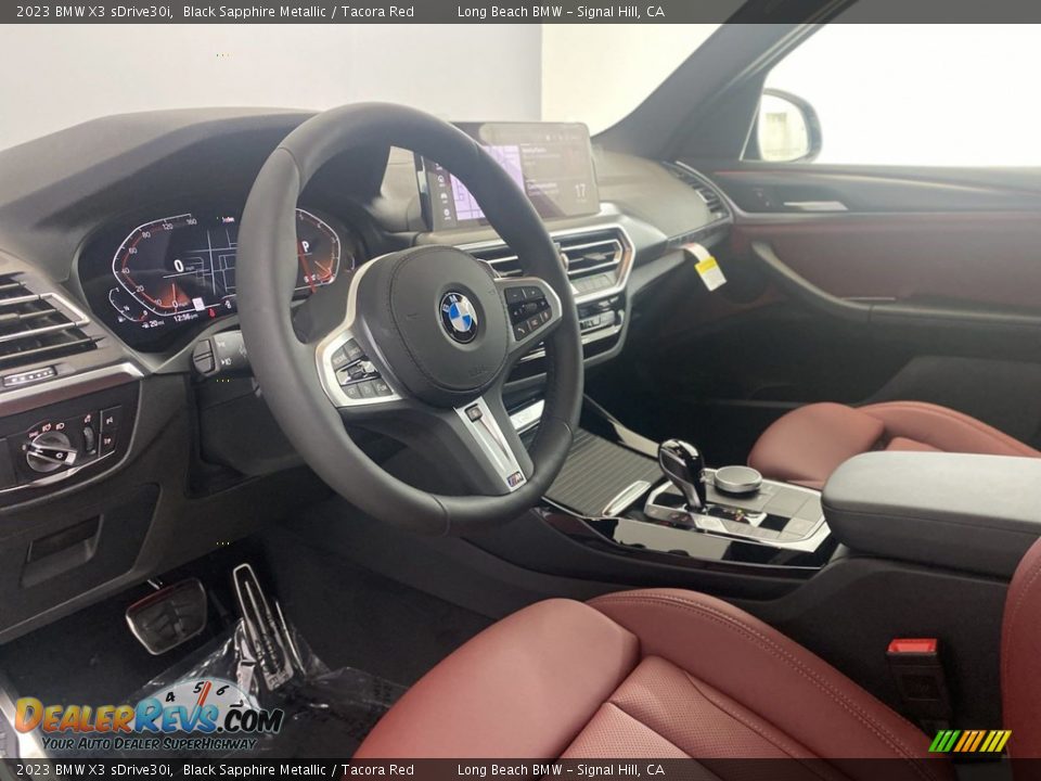 2023 BMW X3 sDrive30i Black Sapphire Metallic / Tacora Red Photo #12