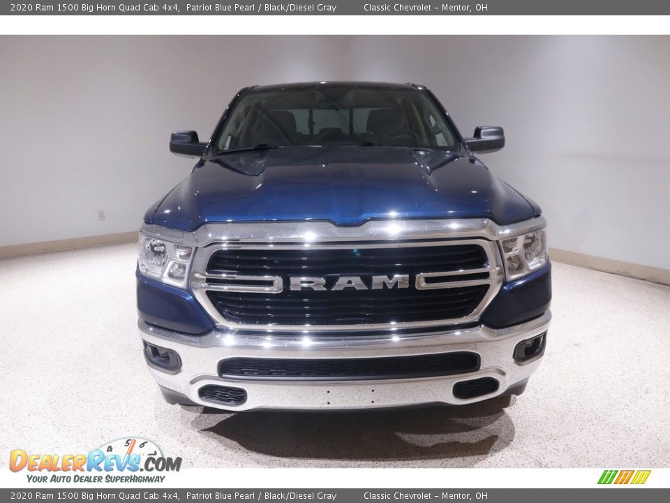 2020 Ram 1500 Big Horn Quad Cab 4x4 Patriot Blue Pearl / Black/Diesel Gray Photo #2