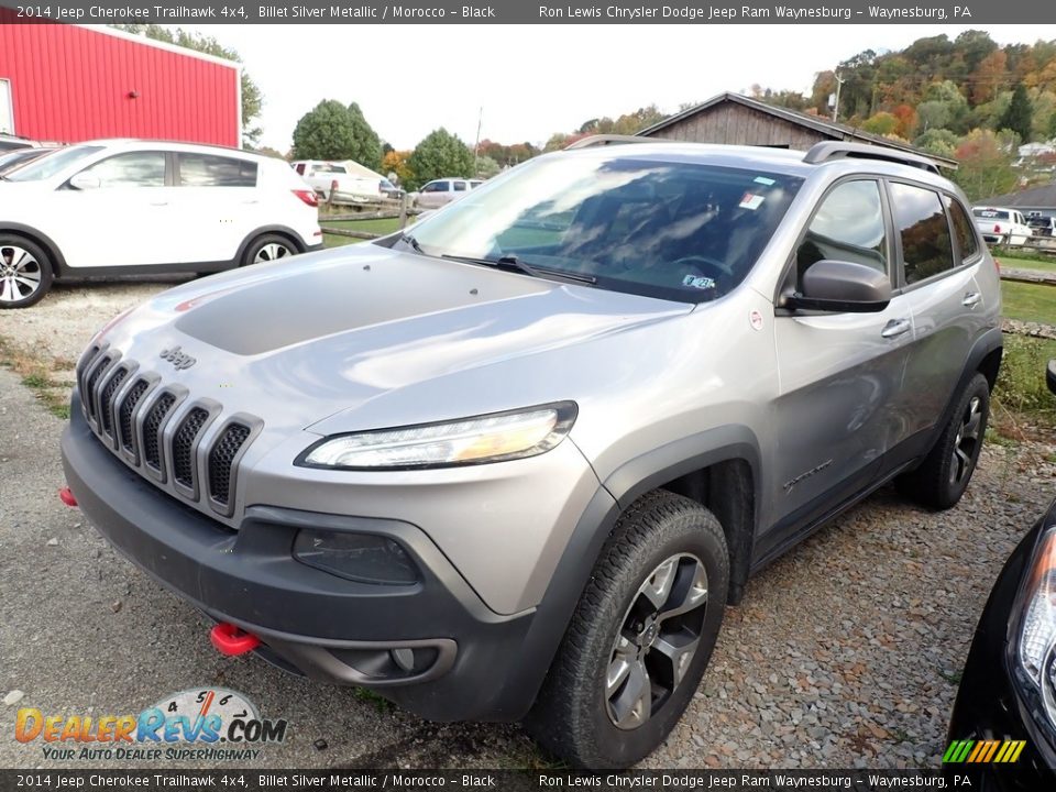 2014 Jeep Cherokee Trailhawk 4x4 Billet Silver Metallic / Morocco - Black Photo #1