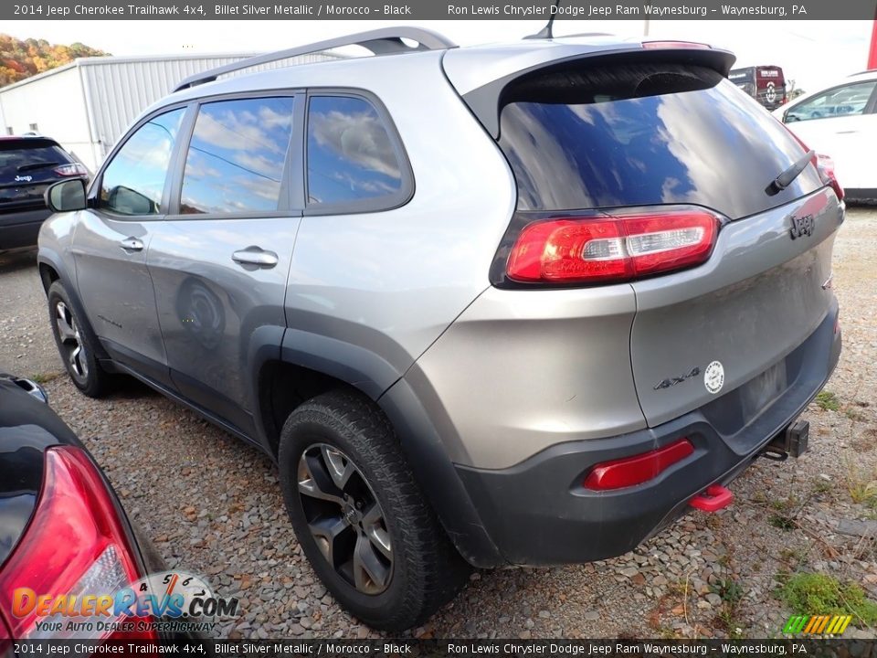 2014 Jeep Cherokee Trailhawk 4x4 Billet Silver Metallic / Morocco - Black Photo #2