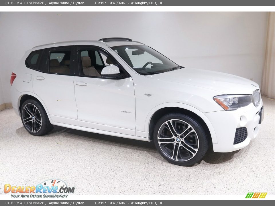 2016 BMW X3 xDrive28i Alpine White / Oyster Photo #1