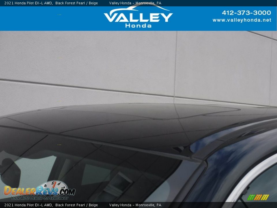 2021 Honda Pilot EX-L AWD Black Forest Pearl / Beige Photo #3