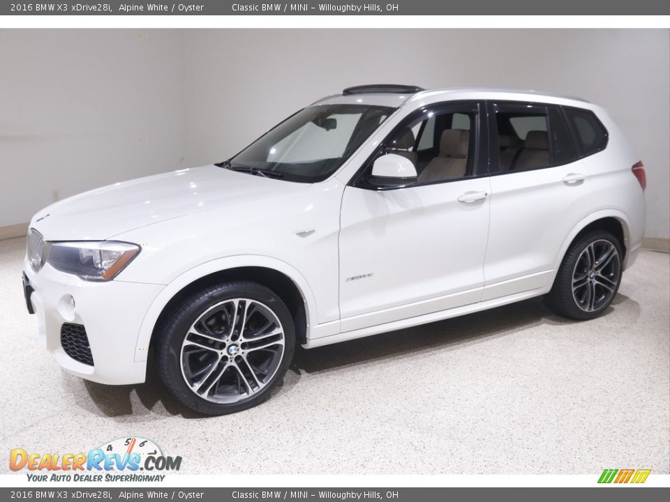 2016 BMW X3 xDrive28i Alpine White / Oyster Photo #3