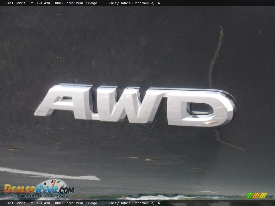 2021 Honda Pilot EX-L AWD Black Forest Pearl / Beige Photo #8