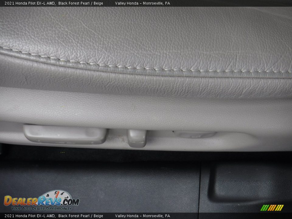2021 Honda Pilot EX-L AWD Black Forest Pearl / Beige Photo #14