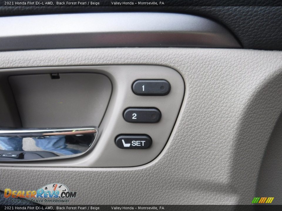 2021 Honda Pilot EX-L AWD Black Forest Pearl / Beige Photo #16