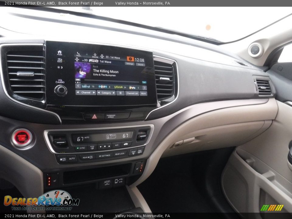 2021 Honda Pilot EX-L AWD Black Forest Pearl / Beige Photo #26