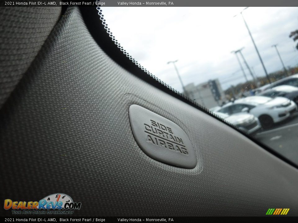 2021 Honda Pilot EX-L AWD Black Forest Pearl / Beige Photo #29