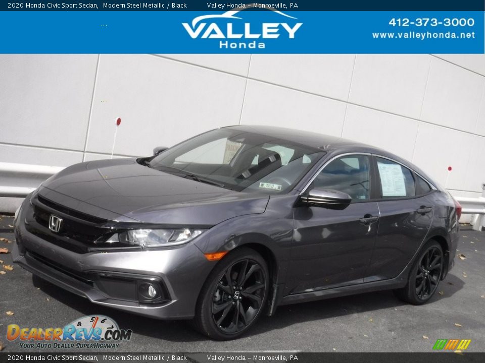 2020 Honda Civic Sport Sedan Modern Steel Metallic / Black Photo #1