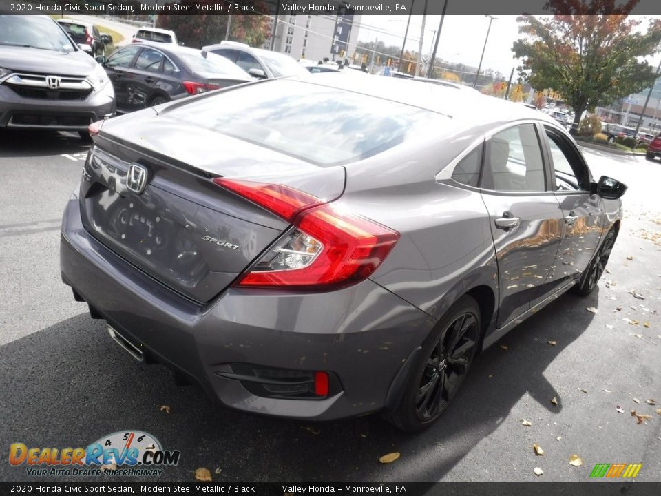 2020 Honda Civic Sport Sedan Modern Steel Metallic / Black Photo #6
