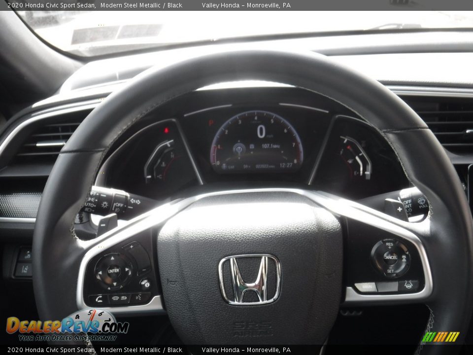 2020 Honda Civic Sport Sedan Modern Steel Metallic / Black Photo #19