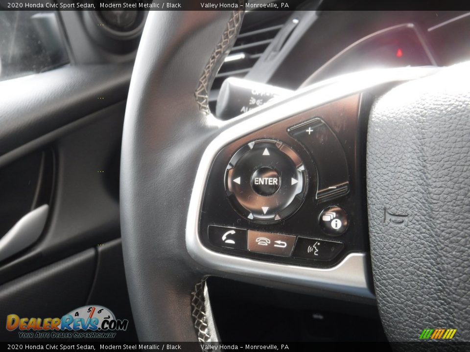 2020 Honda Civic Sport Sedan Modern Steel Metallic / Black Photo #20