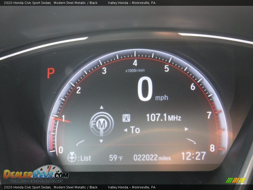 2020 Honda Civic Sport Sedan Modern Steel Metallic / Black Photo #28