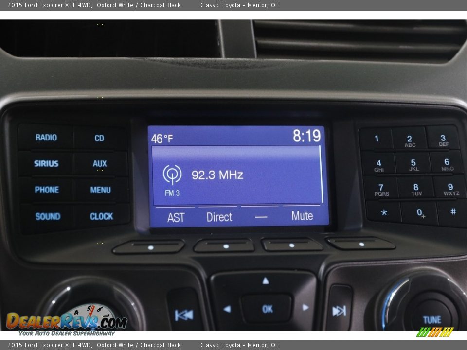 2015 Ford Explorer XLT 4WD Oxford White / Charcoal Black Photo #10