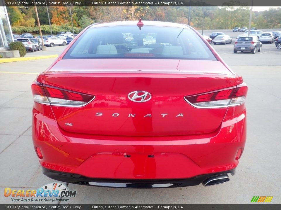 2019 Hyundai Sonata SE Scarlet Red / Gray Photo #3