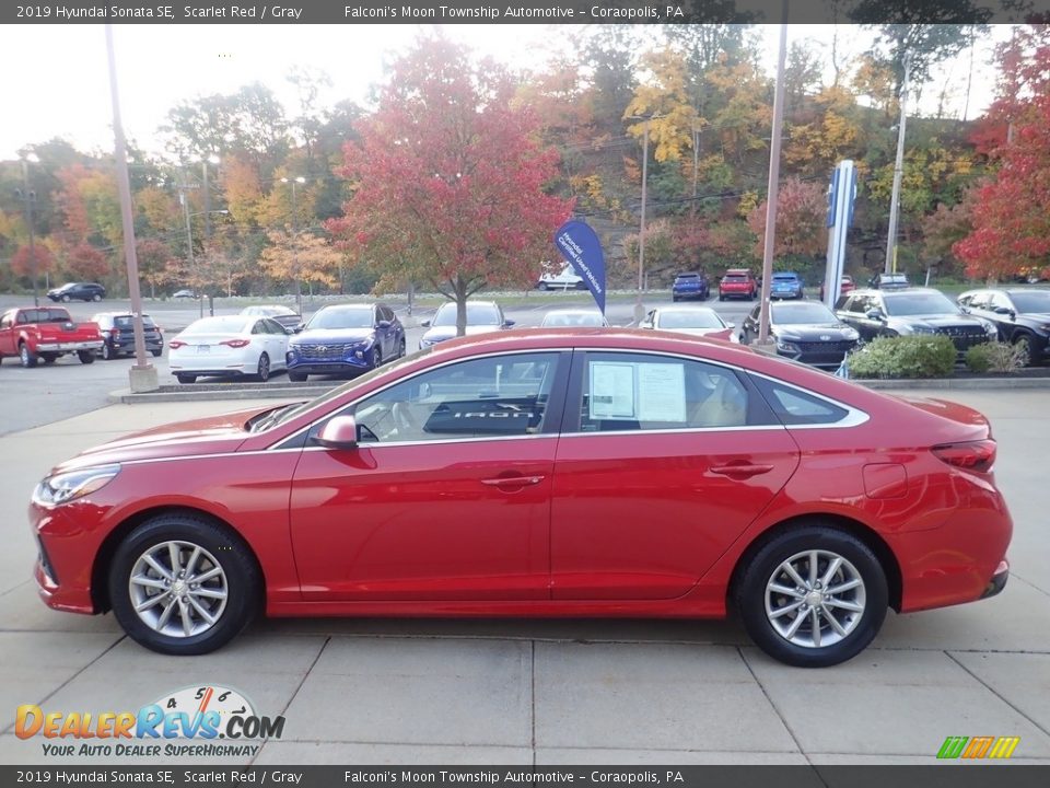 2019 Hyundai Sonata SE Scarlet Red / Gray Photo #5