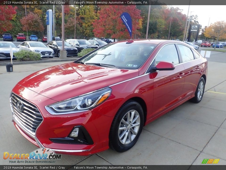 2019 Hyundai Sonata SE Scarlet Red / Gray Photo #6