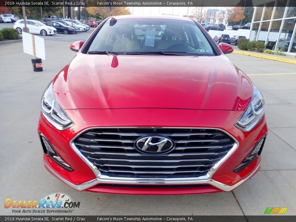 2019 Hyundai Sonata SE Scarlet Red / Gray Photo #7