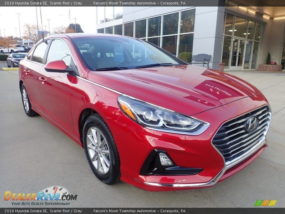 2019 Hyundai Sonata SE Scarlet Red / Gray Photo #8