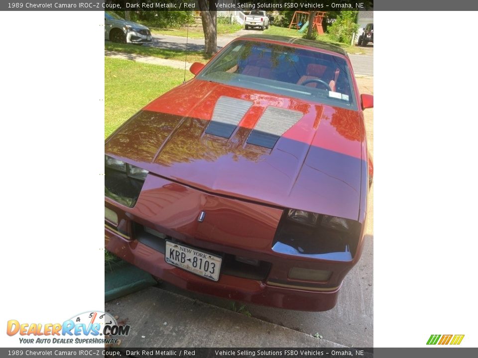 1989 Chevrolet Camaro IROC-Z Coupe Dark Red Metallic / Red Photo #2