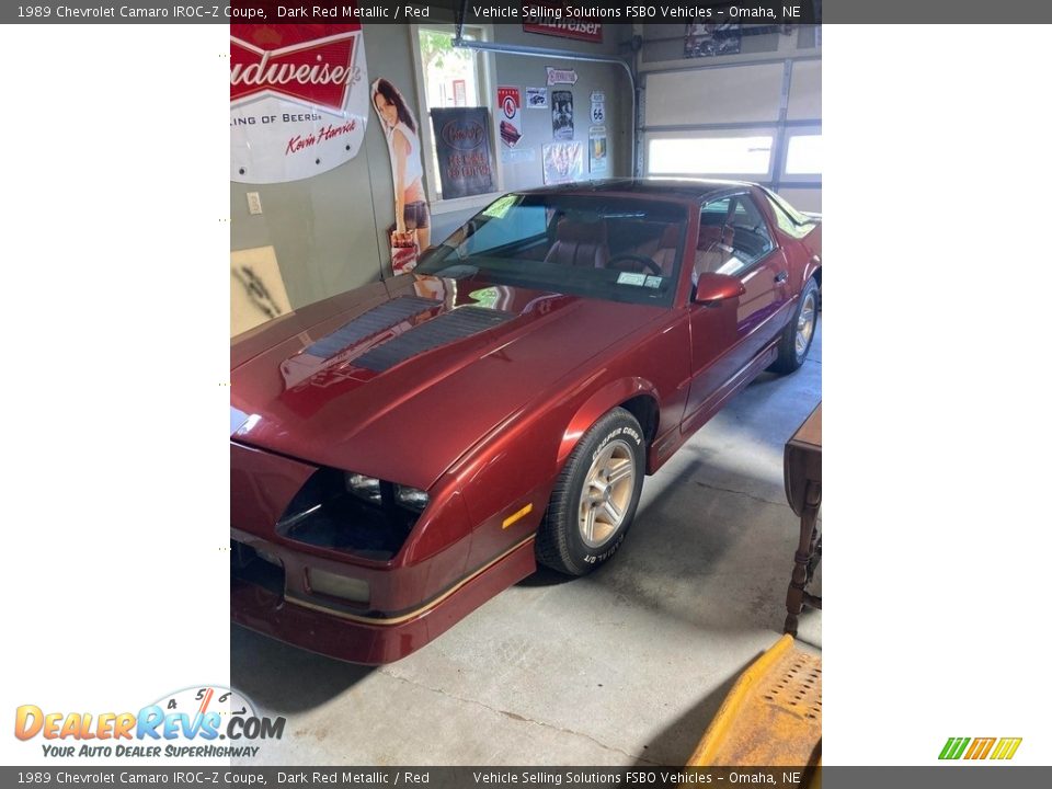 1989 Chevrolet Camaro IROC-Z Coupe Dark Red Metallic / Red Photo #3