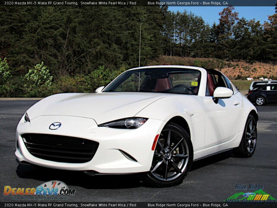 2020 Mazda MX-5 Miata RF Grand Touring Snowflake White Pearl Mica / Red Photo #1