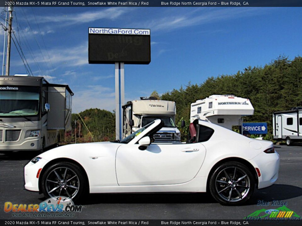 2020 Mazda MX-5 Miata RF Grand Touring Snowflake White Pearl Mica / Red Photo #2