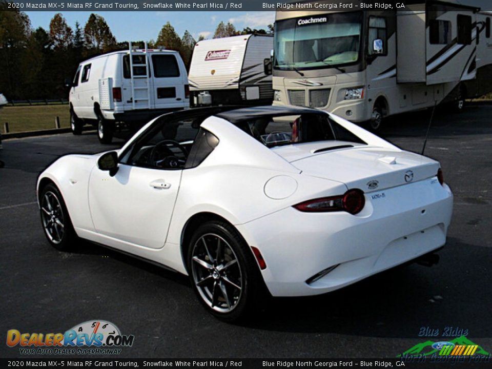 2020 Mazda MX-5 Miata RF Grand Touring Snowflake White Pearl Mica / Red Photo #3