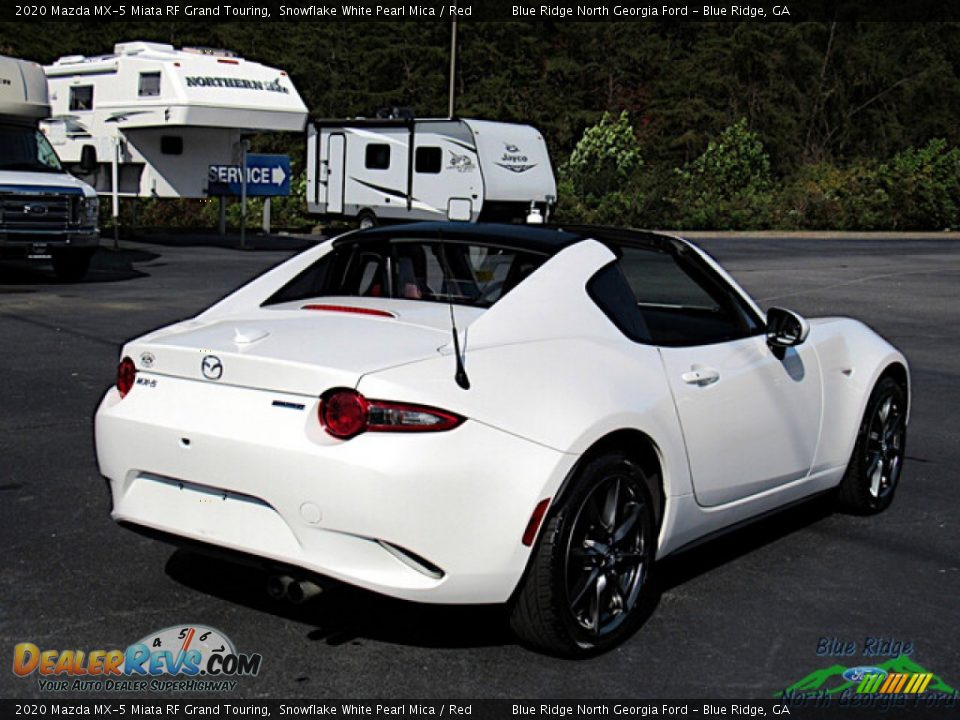 2020 Mazda MX-5 Miata RF Grand Touring Snowflake White Pearl Mica / Red Photo #5