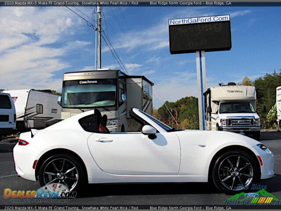 2020 Mazda MX-5 Miata RF Grand Touring Snowflake White Pearl Mica / Red Photo #6