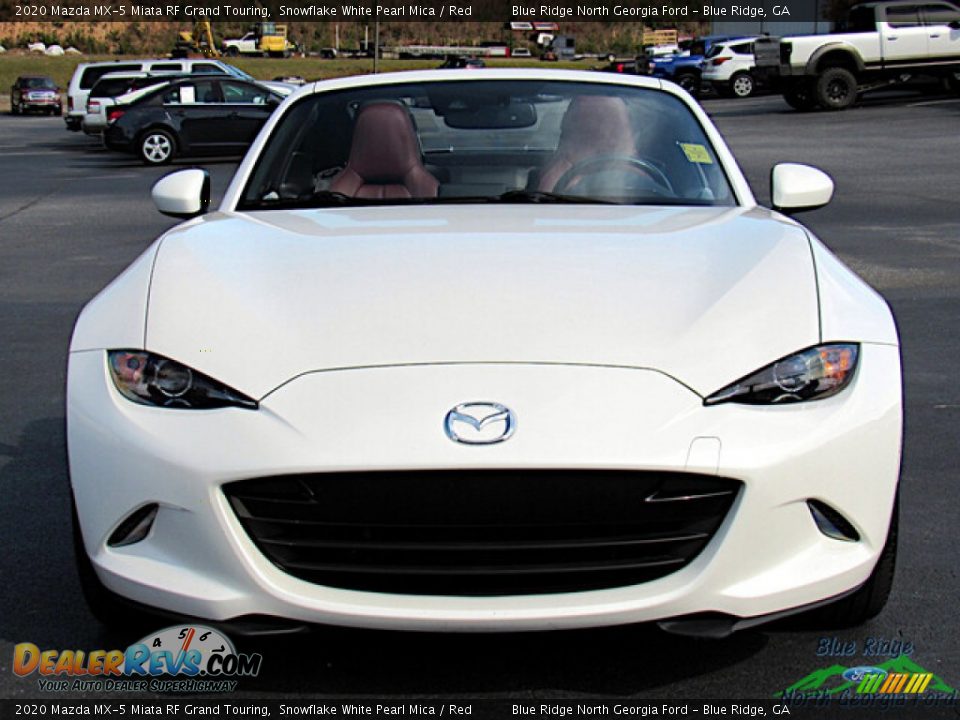 2020 Mazda MX-5 Miata RF Grand Touring Snowflake White Pearl Mica / Red Photo #8