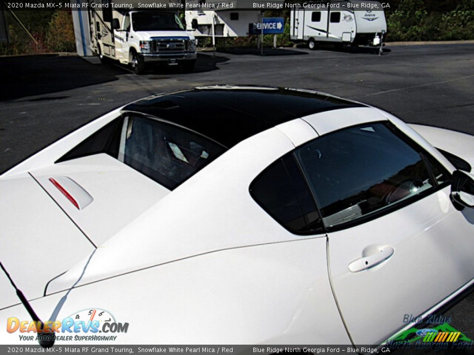 2020 Mazda MX-5 Miata RF Grand Touring Snowflake White Pearl Mica / Red Photo #10