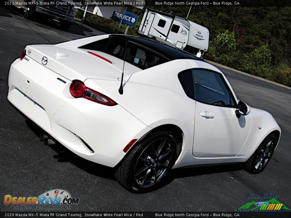 2020 Mazda MX-5 Miata RF Grand Touring Snowflake White Pearl Mica / Red Photo #29