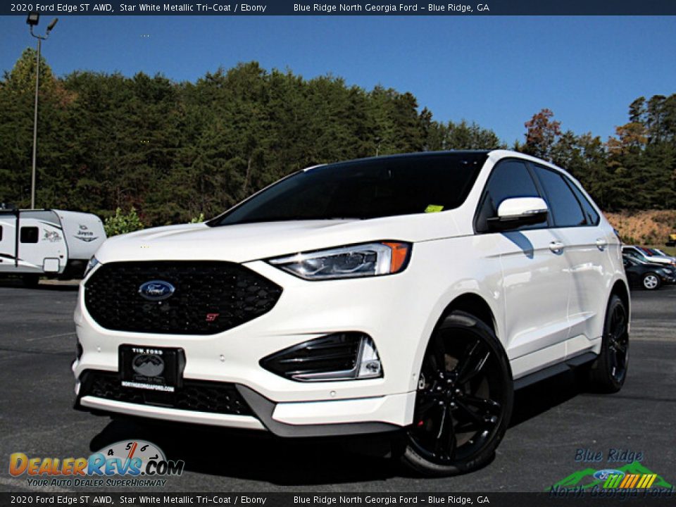 2020 Ford Edge ST AWD Star White Metallic Tri-Coat / Ebony Photo #1