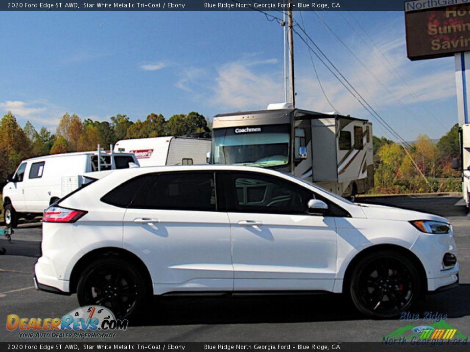 2020 Ford Edge ST AWD Star White Metallic Tri-Coat / Ebony Photo #6