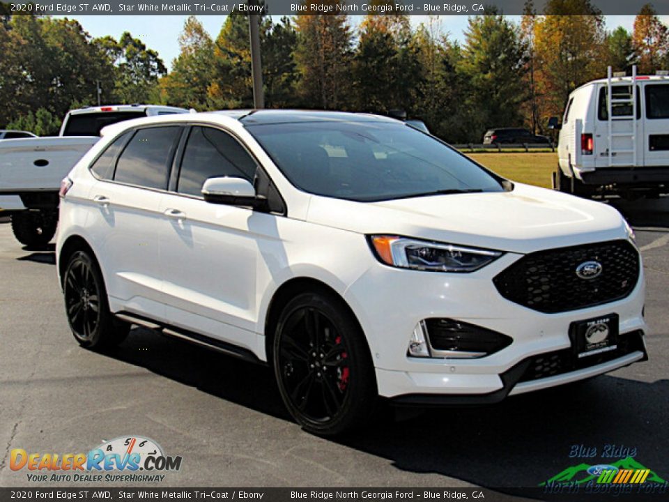 2020 Ford Edge ST AWD Star White Metallic Tri-Coat / Ebony Photo #7