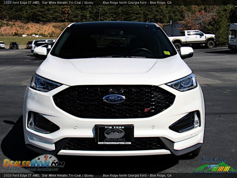 2020 Ford Edge ST AWD Star White Metallic Tri-Coat / Ebony Photo #8