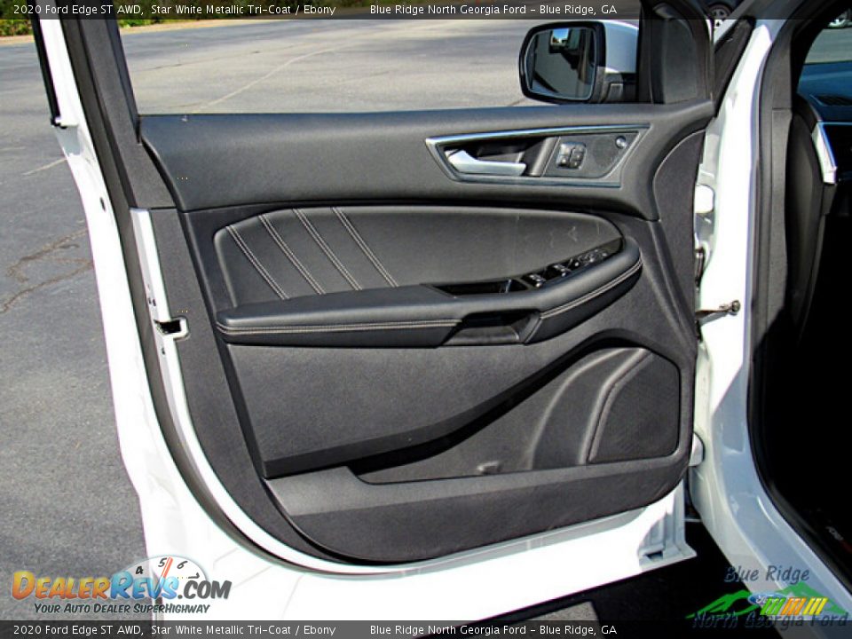 2020 Ford Edge ST AWD Star White Metallic Tri-Coat / Ebony Photo #10